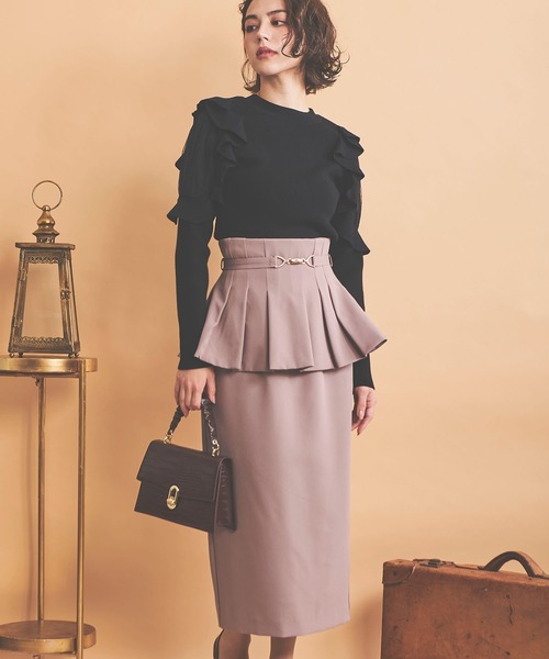 NOELA(ノエラ)の「チュール切替フリルニット(ニット/セーター・レディース・ブラック/ピンク/オフホワイト・フリー)」の15枚目の写真