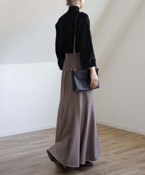 UNFIELD（アンフィールド）の「【UNFIELD 配色ステッチマーメイドスカート】（スカート・レディース・ブラック/モカ・FREE）」の21枚目の写真