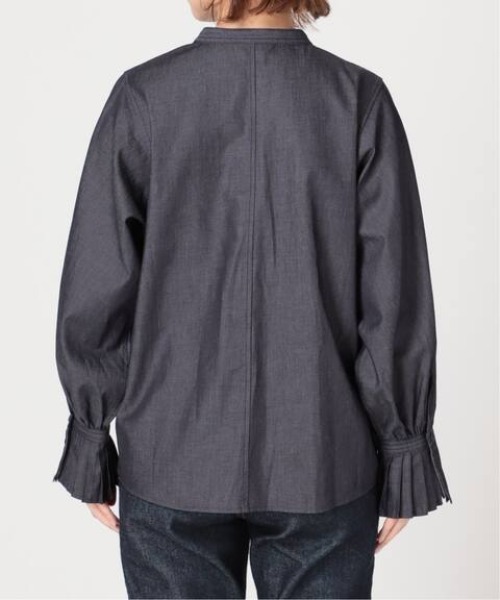 SLOBE IENA(スローブイエナ)の「LE DENIM タックスリーブブラウス【洗濯機使用可能】◆(シャツ/ブラウス・レディース・ネイビー・FREE)」の12枚目の写真