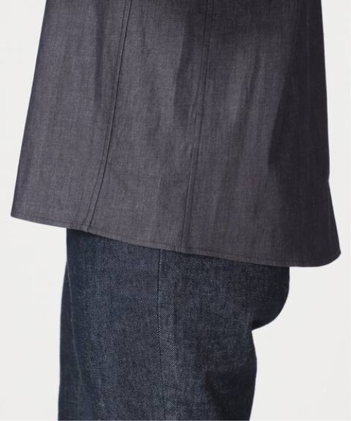 SLOBE IENA(スローブイエナ)の「LE DENIM タックスリーブブラウス【洗濯機使用可能】◆(シャツ/ブラウス・レディース・ネイビー・FREE)」の10枚目の写真