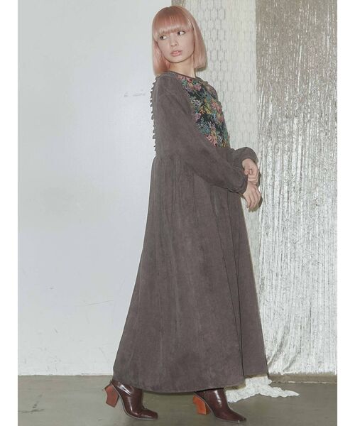 merry jenny（メリージェニー）の「ジャガードコンビコールワンピース（ワンピース・レディース・ブラウン/グリーン/ボルドー・FREE）」の16枚目の写真