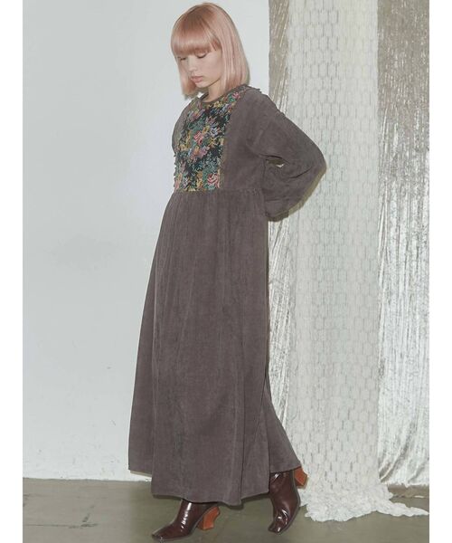 merry jenny（メリージェニー）の「ジャガードコンビコールワンピース（ワンピース・レディース・ブラウン/グリーン/ボルドー・FREE）」の17枚目の写真