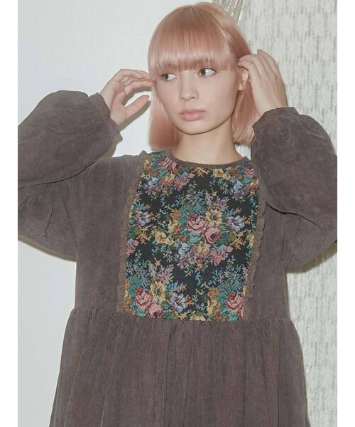 merry jenny（メリージェニー）の「ジャガードコンビコールワンピース（ワンピース・レディース・ブラウン/グリーン/ボルドー・FREE）」の18枚目の写真