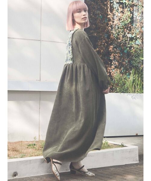 merry jenny（メリージェニー）の「ジャガードコンビコールワンピース（ワンピース・レディース・ブラウン/グリーン/ボルドー・FREE）」の22枚目の写真