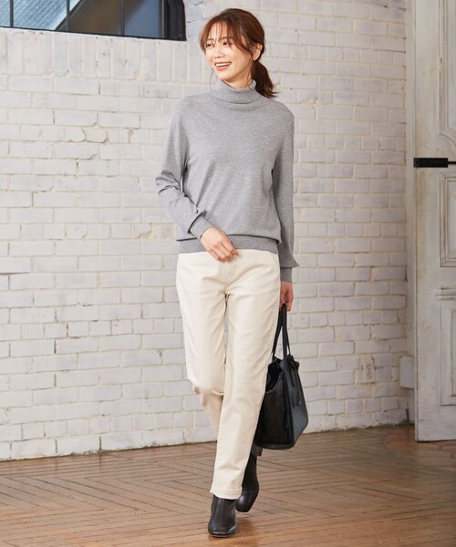 J.PRESS(ジェイプレス)の「【洗える】INDIA10カツラギストレッチ パンツ(その他パンツ・レディース・アイボリー系・9/11/13/7)」の7枚目の写真