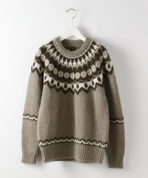 BATONER＞ NORDIC CREW NECK KNIT/ニット