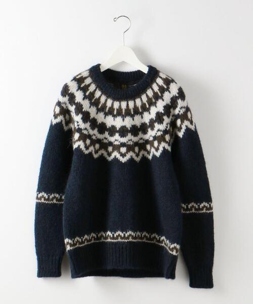 BATONER＞ NORDIC CREW NECK KNIT/ニット