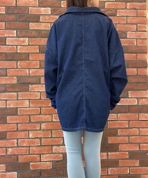 OLD BETTY'S（オールドベティーズ）の「【日本製】【OLD BETTY’S】Denim Pullover Loose Shirts（シャツ/ブラウス・レディース・インディゴブルー・FREE）」の6枚目の写真