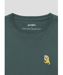 Design Tshirts Store graniph - 石黒亜矢子　Lサイズ　化け猫団扇スウェット　長袖　グラニフ Design Tshirts Store graniph - XLサイズ 猫又親子図 石黒