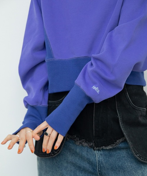 売れ筋商品|||ROSIEE ロージー　文字刺繍ショート丈トレーナー　R080335 ロゴ刺繍ショート丈トレーナー（スウェット）｜VACANCY