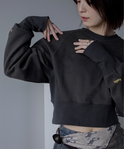セール】ロゴ刺繍ショート丈トレーナー/新色追加/復刻カラー追加