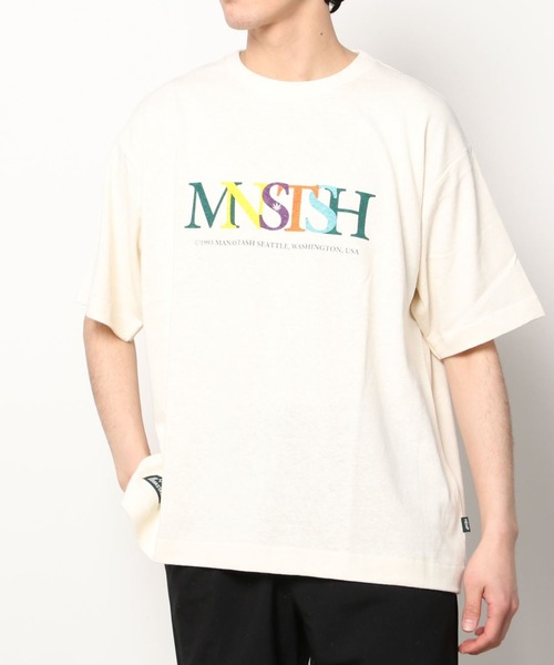 MANASTASH(マナスタッシュ)の「MANASTASH/マナスタッシュ HEMP TEE W/OA ヘンプティーW/OA 7123038(Tシャツ/カットソー・メンズ・ナチュラル/ブラック/ピンク・LARGE/MEDIUM/X-LARGE)」の3枚目の写真