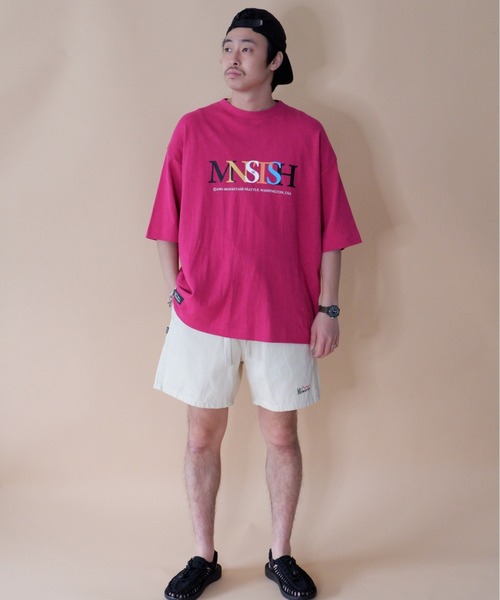 MANASTASH(マナスタッシュ)の「MANASTASH/マナスタッシュ HEMP TEE W/OA ヘンプティーW/OA 7123038(Tシャツ/カットソー・メンズ・ナチュラル/ブラック/ピンク・LARGE/MEDIUM/X-LARGE)」の7枚目の写真