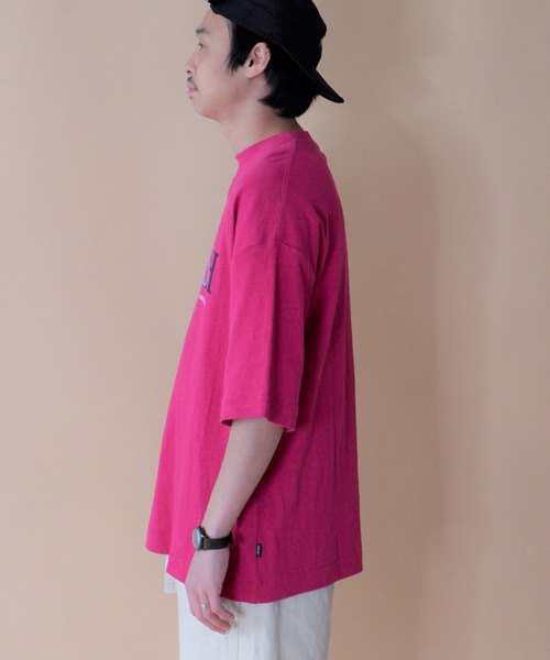 MANASTASH(マナスタッシュ)の「MANASTASH/マナスタッシュ HEMP TEE W/OA ヘンプティーW/OA 7123038(Tシャツ/カットソー・メンズ・ナチュラル/ブラック/ピンク・LARGE/MEDIUM/X-LARGE)」の5枚目の写真