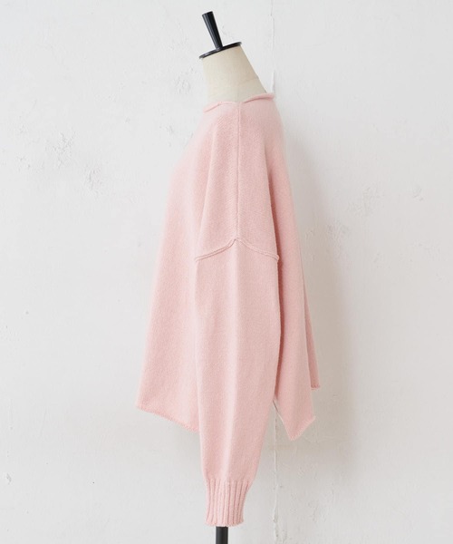 BEARDSLEY（ビアズリー）の「ヴァージンコットンの落ちわた100％を再生 リサイクルコットンプルオーバー（ニット/セーター・レディース・ピンク/ブルー・FREE）」の14枚目の写真