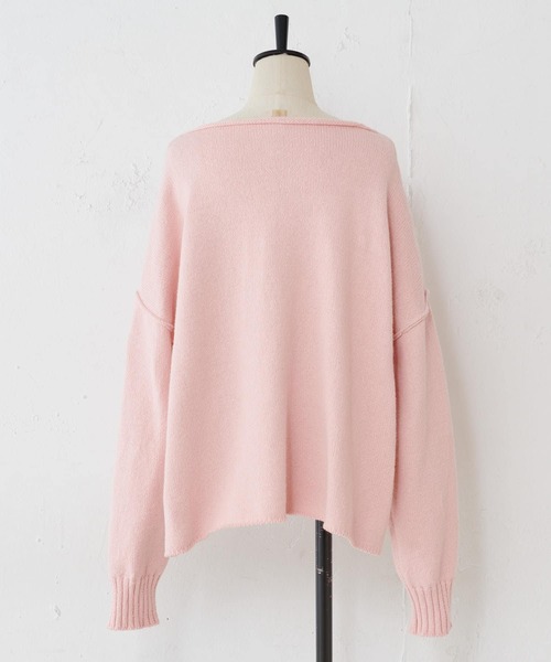 BEARDSLEY（ビアズリー）の「ヴァージンコットンの落ちわた100％を再生 リサイクルコットンプルオーバー（ニット/セーター・レディース・ピンク/ブルー・FREE）」の15枚目の写真