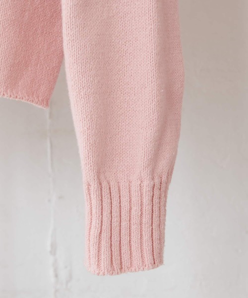 BEARDSLEY（ビアズリー）の「ヴァージンコットンの落ちわた100％を再生 リサイクルコットンプルオーバー（ニット/セーター・レディース・ピンク/ブルー・FREE）」の13枚目の写真