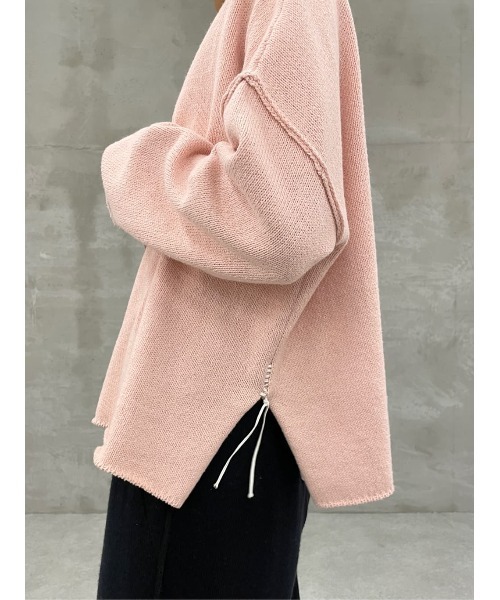 BEARDSLEY（ビアズリー）の「ヴァージンコットンの落ちわた100％を再生 リサイクルコットンプルオーバー（ニット/セーター・レディース・ピンク/ブルー・FREE）」の3枚目の写真