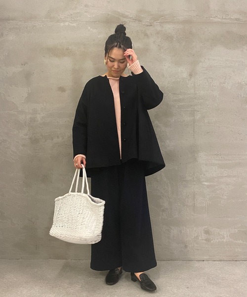 BEARDSLEY（ビアズリー）の「ヴァージンコットンの落ちわた100％を再生 リサイクルコットンプルオーバー（ニット/セーター・レディース・ピンク/ブルー・FREE）」の12枚目の写真