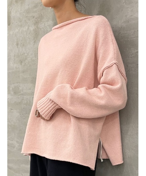 BEARDSLEY（ビアズリー）の「ヴァージンコットンの落ちわた100％を再生 リサイクルコットンプルオーバー（ニット/セーター・レディース・ピンク/ブルー・FREE）」の19枚目の写真