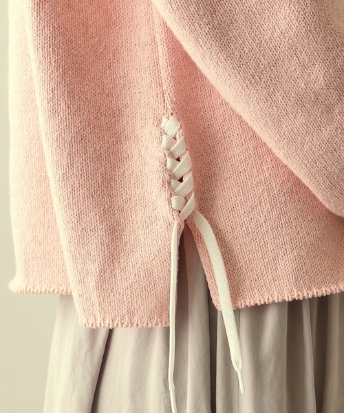 BEARDSLEY（ビアズリー）の「ヴァージンコットンの落ちわた100％を再生 リサイクルコットンプルオーバー（ニット/セーター・レディース・ピンク/ブルー・FREE）」の20枚目の写真