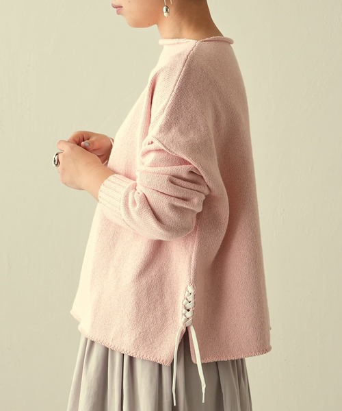 BEARDSLEY（ビアズリー）の「ヴァージンコットンの落ちわた100％を再生 リサイクルコットンプルオーバー（ニット/セーター・レディース・ピンク/ブルー・FREE）」の22枚目の写真