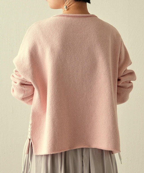 BEARDSLEY（ビアズリー）の「ヴァージンコットンの落ちわた100％を再生 リサイクルコットンプルオーバー（ニット/セーター・レディース・ピンク/ブルー・FREE）」の21枚目の写真