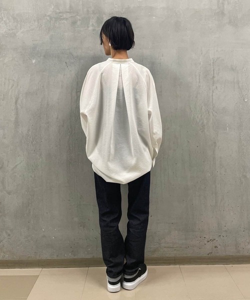 BEARDSLEY（ビアズリー）の「シャドーストライプシャツ（シャツ/ブラウス・レディース・ホワイト/ベビーピンク・FREE）」の13枚目の写真