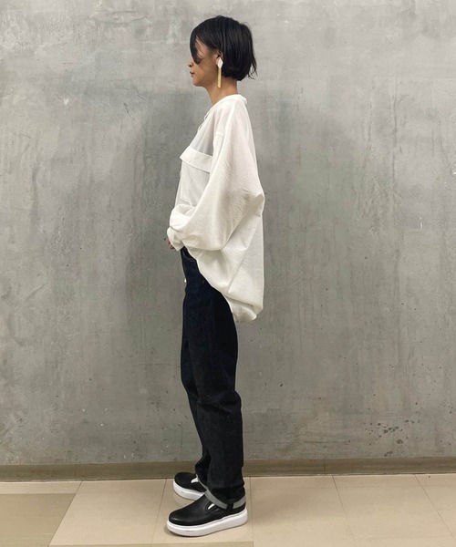 BEARDSLEY（ビアズリー）の「シャドーストライプシャツ（シャツ/ブラウス・レディース・ホワイト/ベビーピンク・FREE）」の11枚目の写真