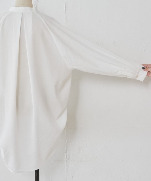 BEARDSLEY（ビアズリー）の「シャドーストライプシャツ（シャツ/ブラウス・レディース・ホワイト/ベビーピンク・FREE）」の8枚目の写真