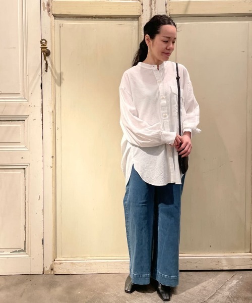 BEARDSLEY（ビアズリー）の「シャドーストライプシャツ（シャツ/ブラウス・レディース・ホワイト/ベビーピンク・FREE）」の20枚目の写真