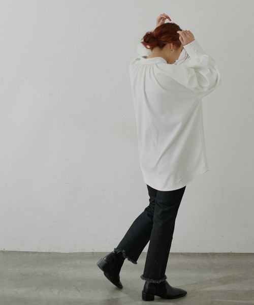 natural couture（ナチュラルクチュール）の「【大人ナチュ】マルチWAYリボンブラウス（シャツ/ブラウス・レディース・ドット/オフホワイト/ブルー・FREE）」の16枚目の写真