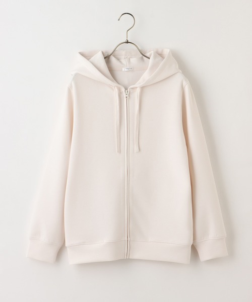 Honeys(ハニーズ)の「きれいめジップパーカー(パーカー・レディース・ブラック/ネイビー/イエロー/ミント/ベージュ/ピンク/アイボリー/スミクロ/グレイッシュベージュ・L/M/S/LL)」の12枚目の写真