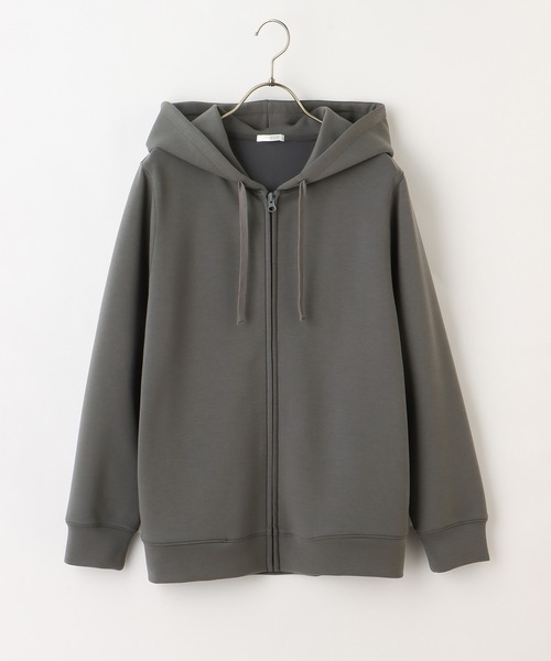 Honeys(ハニーズ)の「きれいめジップパーカー(パーカー・レディース・ブラック/ネイビー/イエロー/ミント/ベージュ/ピンク/アイボリー/スミクロ/グレイッシュベージュ・L/M/S/LL)」の18枚目の写真