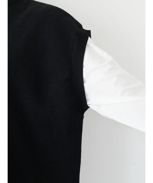 CRAFT STANDARD BOUTIQUE(クラフトスタンダードブティック)の「【ウォッシャブル】SET シャツワンピース+ニットベスト *◆(シャツワンピース・レディース・オフホワイト/ストライプ・FREE)」の16枚目の写真