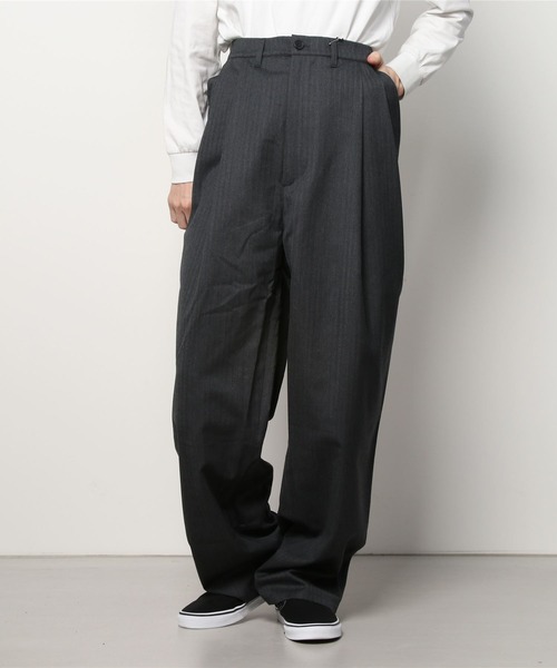 CAMIEL FORTGENS(カミエル フォートへンス)の「【CAMIEL FORTGENS】 suit pants wool woven / herringbone(スラックス・メンズ・チャコールグレー・MEDIUM/SMALL)」の8枚目の写真