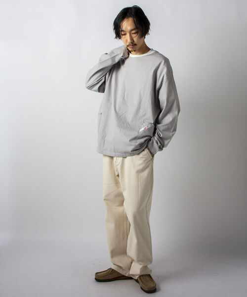 SMITH'S（スミス）の「【SMITH'S AMERICAN／スミス アメリカン】2ポケット ステッチ ロングスリーブTシャツ（Tシャツ/カットソー・メンズ・ホワイト/グレー/ホワイト系その他4・MEDIUM/LARGE）」の19枚目の写真
