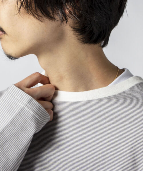 SMITH'S（スミス）の「【SMITH'S AMERICAN／スミス アメリカン】2ポケット ステッチ ロングスリーブTシャツ（Tシャツ/カットソー・メンズ・ホワイト/グレー/ホワイト系その他4・MEDIUM/LARGE）」の15枚目の写真