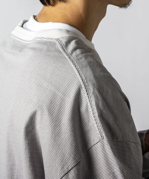 SMITH'S（スミス）の「【SMITH'S AMERICAN／スミス アメリカン】2ポケット ステッチ ロングスリーブTシャツ（Tシャツ/カットソー・メンズ・ホワイト/グレー/ホワイト系その他4・MEDIUM/LARGE）」の10枚目の写真