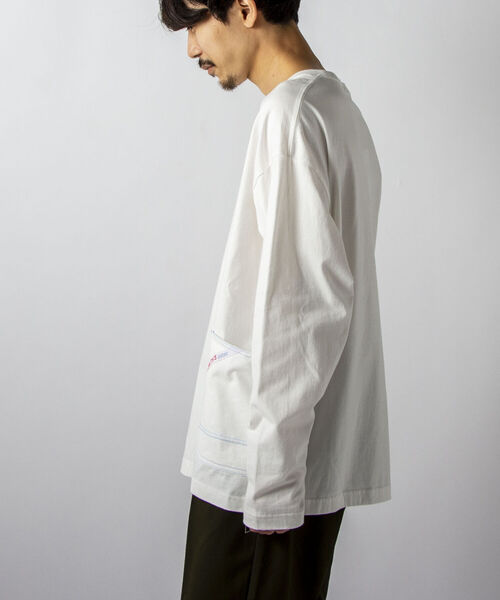 SMITH'S（スミス）の「【SMITH'S AMERICAN／スミス アメリカン】2ポケット ステッチ ロングスリーブTシャツ（Tシャツ/カットソー・メンズ・ホワイト/グレー/ホワイト系その他4・MEDIUM/LARGE）」の16枚目の写真