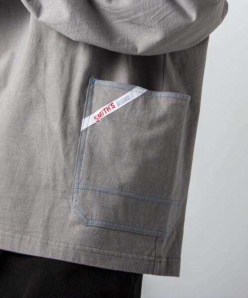 SMITH'S（スミス）の「【SMITH'S AMERICAN／スミス アメリカン】2ポケット ステッチ ロングスリーブTシャツ（Tシャツ/カットソー・メンズ・ホワイト/グレー/ホワイト系その他4・MEDIUM/LARGE）」の13枚目の写真