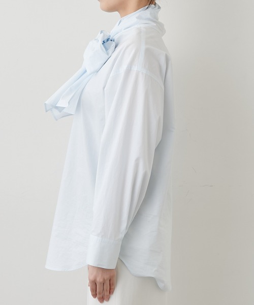 GALLARDAGALANTE◆コットンボウタイブラウス/長袖ブラウス/FREE/コットン/BLU/GGZ1021104A0007 GALLARDAGALANTE（ガリャルダガランテ）の「コットンボウタイ