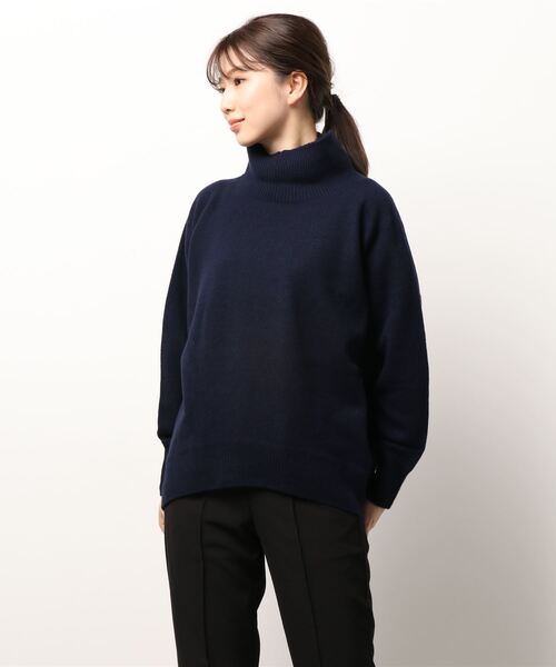 Abahouse Devinette(ドゥヴィネット)の「【BRAHMIN】 ハイネックニット(ニット/セーター・レディース・ネイビー/グリーン・フリー)」の2枚目の写真