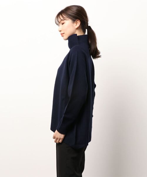 Abahouse Devinette(ドゥヴィネット)の「【BRAHMIN】 ハイネックニット(ニット/セーター・レディース・ネイビー/グリーン・フリー)」の4枚目の写真