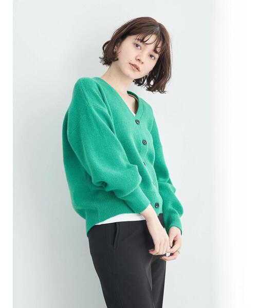 YECCA VECCA(イェッカヴェッカ)の「・Vネックニットカーディガン(カーディガン/ボレロ・レディース・ブラック/グリーン/ブルー/パープル・FREE)」の7枚目の写真