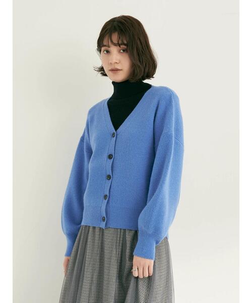 YECCA VECCA(イェッカヴェッカ)の「・Vネックニットカーディガン(カーディガン/ボレロ・レディース・ブラック/グリーン/ブルー/パープル・FREE)」の9枚目の写真