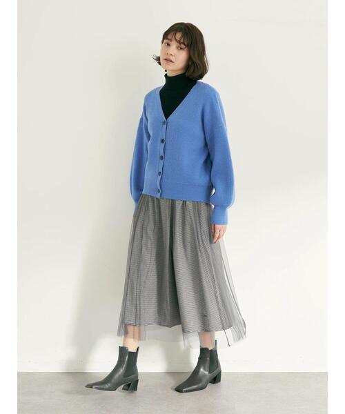 YECCA VECCA(イェッカヴェッカ)の「・Vネックニットカーディガン(カーディガン/ボレロ・レディース・ブラック/グリーン/ブルー/パープル・FREE)」の6枚目の写真