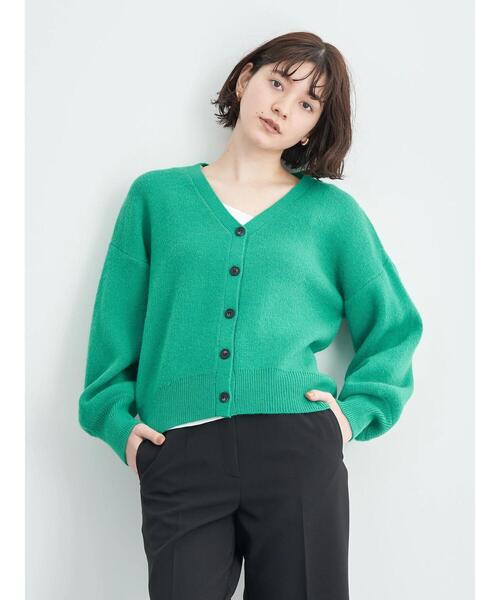 YECCA VECCA(イェッカヴェッカ)の「・Vネックニットカーディガン(カーディガン/ボレロ・レディース・ブラック/グリーン/ブルー/パープル・FREE)」の16枚目の写真