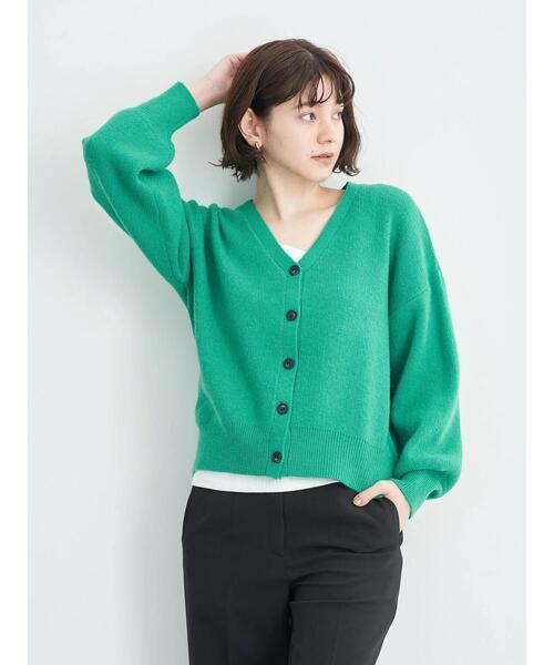 YECCA VECCA(イェッカヴェッカ)の「・Vネックニットカーディガン(カーディガン/ボレロ・レディース・ブラック/グリーン/ブルー/パープル・FREE)」の12枚目の写真