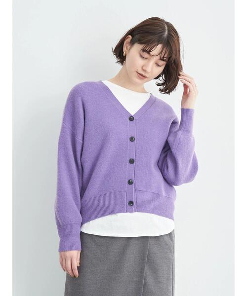 YECCA VECCA(イェッカヴェッカ)の「・Vネックニットカーディガン(カーディガン/ボレロ・レディース・ブラック/グリーン/ブルー/パープル・FREE)」の22枚目の写真